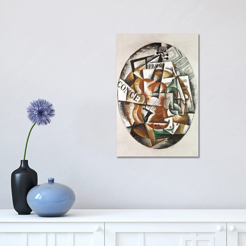 Violin, 1915 1 Piece Wrapped Canvas Painting, 30.48 cm H x 45.72 cm W