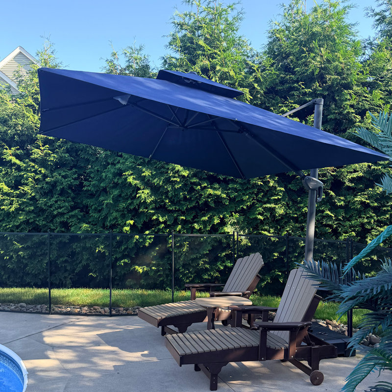 Parasol carré 10 po pour l'extérieur, Spectre indigo