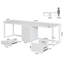 Bureau d'ordinateur double 78,74 "avec tiroirs, bureau d'écriture long pour bureau personnel-1774703785