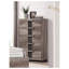 Commode contemporaine 1 pièce à cinq tiroirs avec boutons en métal brun et gris