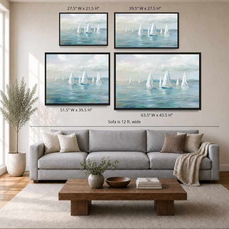«Réglage de la voile» par Danhui Nai - impression sur toile, 28" H x 40" W, Noir