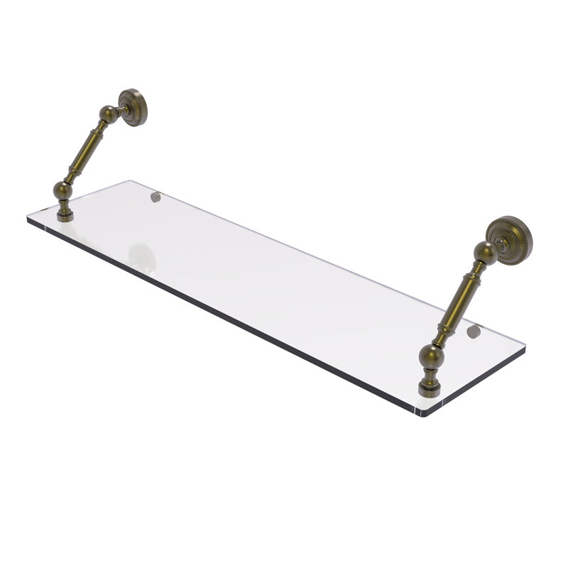 Tablette flottante Marchmont, Laiton antique, 7.3" H x 30" W x 8" D
