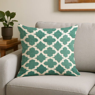 Coussin décoratif intérieur et extérieur brun Trellis
