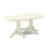 9 Piece Kitchen Table & Chairs Set Includes an Oval Dining Room Table with Butterfly Leaf and 8 Faux Leather Upholstered Chairs, Linen White-1852515019