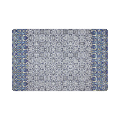 Iznik Vegan Leather Rectangle Pebble Placemat