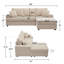 Canapé modulaire en L 100 po avec méridienne convertible Alden-1698695380