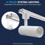 Rail d'éclairage à DEL 2,5 pouces Luxrite, 5CCT, CRI90, 20W, 1500LM, inclinaison réglable de 358 ° + 90 °, éclairage sur rail de type H, à intensité variable, ETL, paquet de 3 rond blanc-132495054