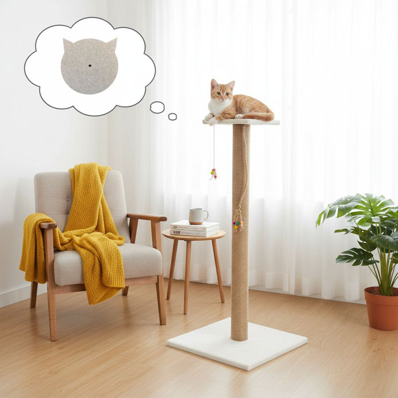 Grattoir pour chat, Blanc