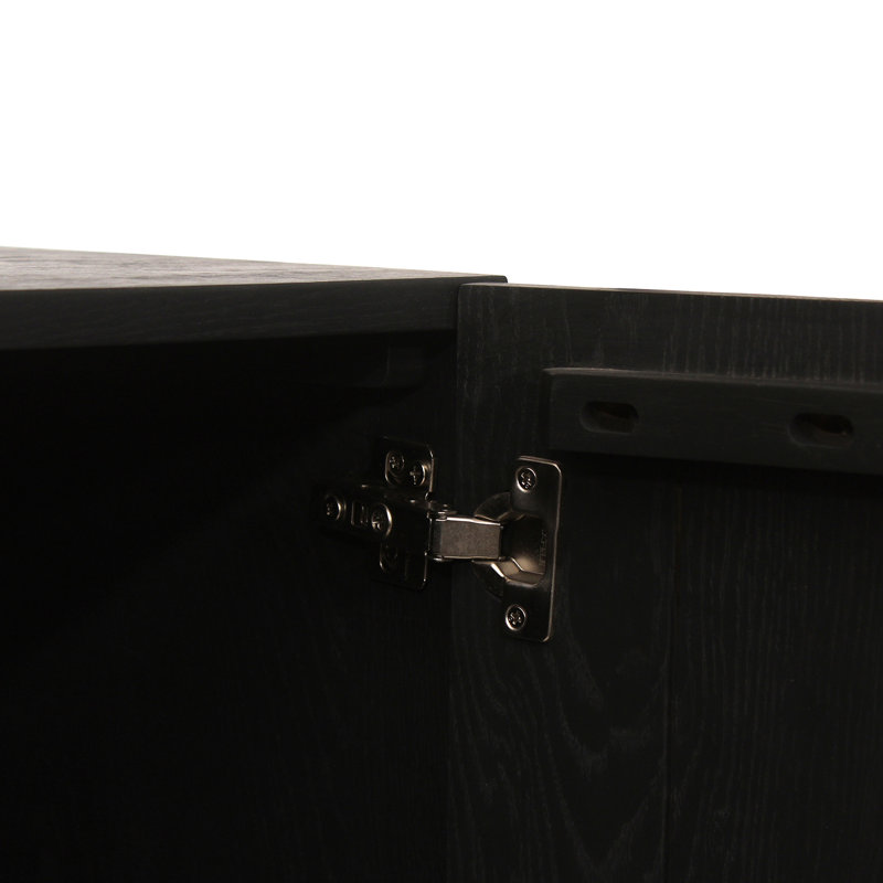 71'' W Solid Wood Sideboard, Black