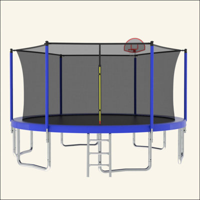 14FT For Kids Children With Safety Enclosure Net Outdoor Backyards Large Recreational Trampoline