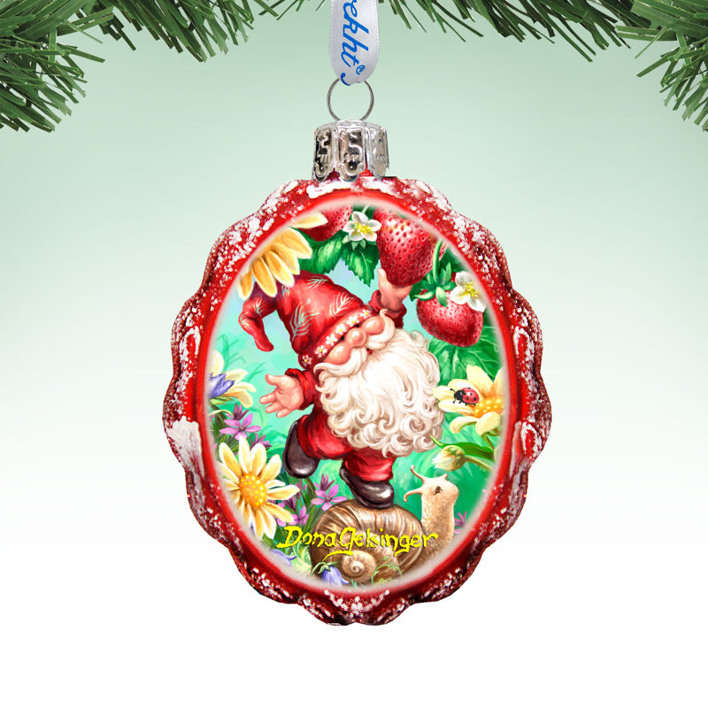 3.5'' Glass Plants & Flowers Holiday Shaped Ornament