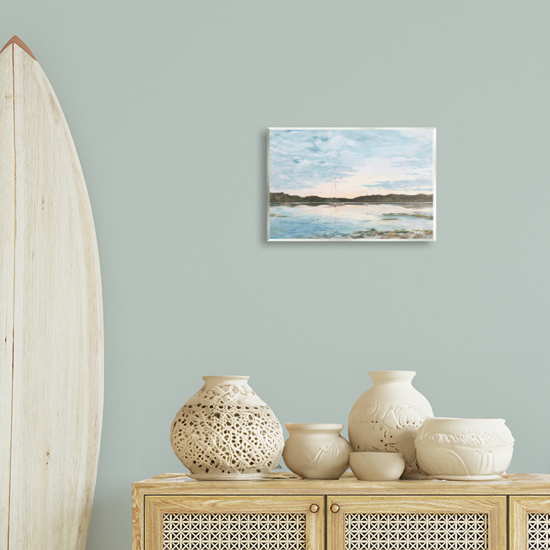 «Quiet Day on Lake», art mural par Julie DeRice, H 10 po x l 15 po