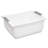Sterilite Large Stacking Basket, Open Top Storage Bin w/ Handles, 16 Pack, White