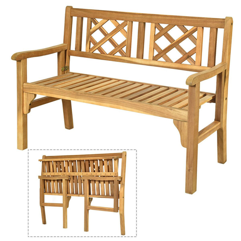 Acacia Wood Outdoor Bench