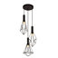 Luminaire suspendu en grappe géométrique 3 lumières Harmen