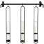 16" Campania Wall Vase with Metal Hanging Bar and Hooks, Three 2.7 oz Capacity