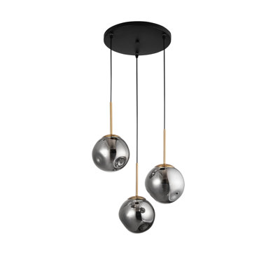3 - Light Black Cluster Pendant