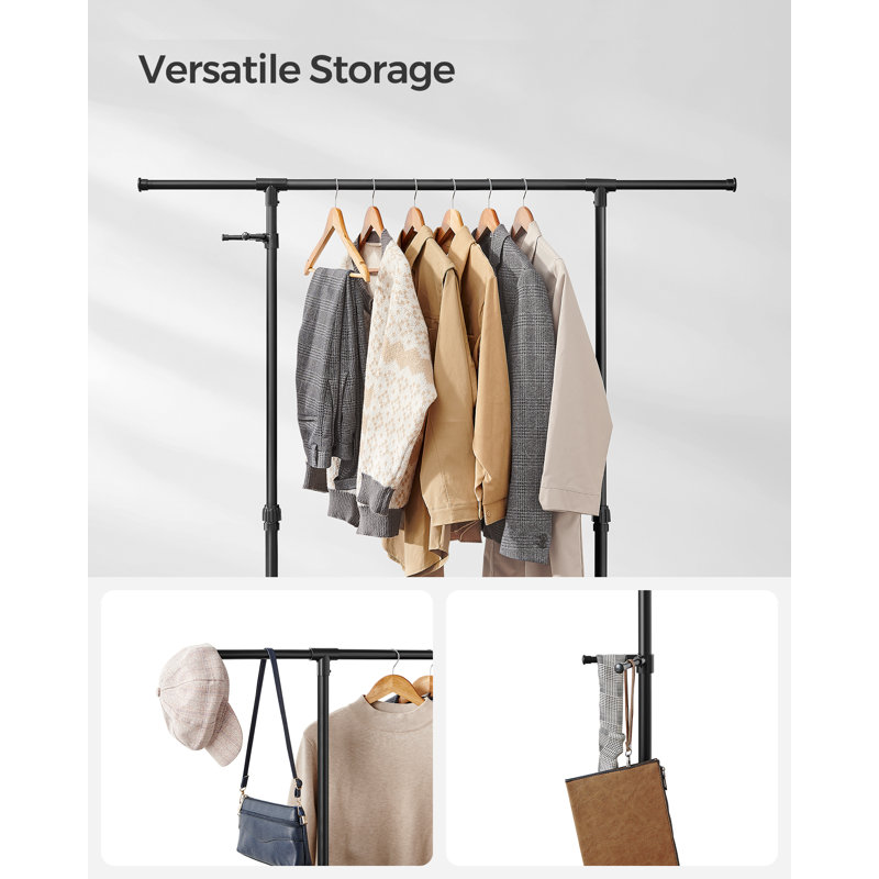 150cm Rolling Industrial Pipe Clothing Rack