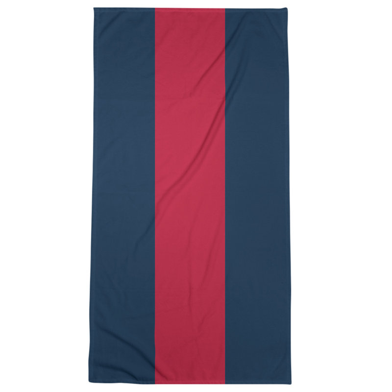 Beach Towel, Navy Blue/Red