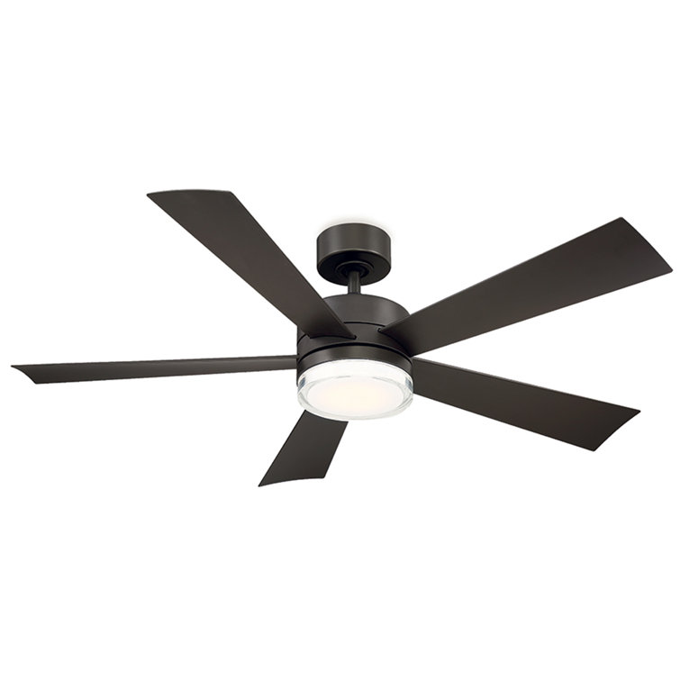 Wynd 5 - Blade Outdoor /Indoor Smart Ceiling Fan with Remote Control and LED Light Kit Included