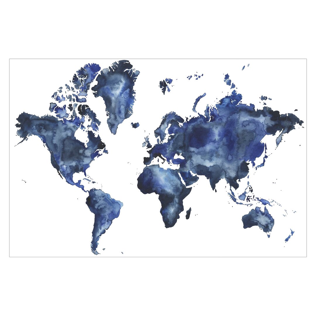 Strukturierte Tapete Water World Map Light 2,25 m x 336 cm