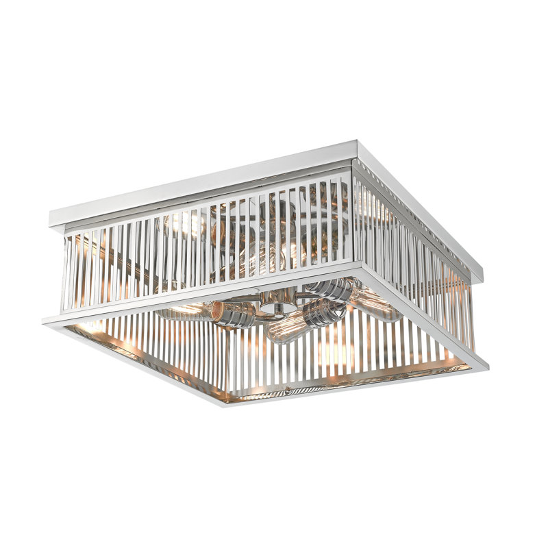 Beddingfield Flush Mount, Polished Nickel