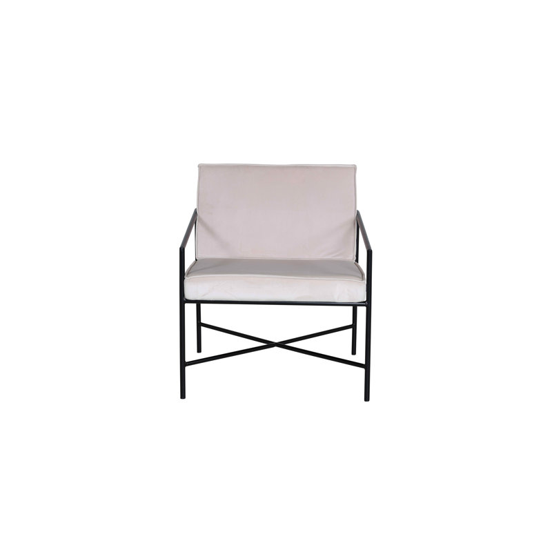 Hiyan Velvet Armchair, Beige