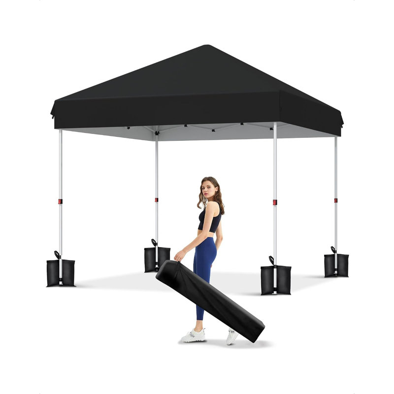 Hobbylane 210D Cover Retractable Patio Awning, black