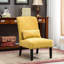Fauteuil d'appoint sans accoudoirs en tissu de style contemporain en chenille