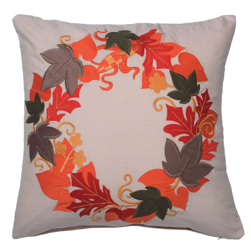 Embroidered Throw Pillow