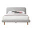 Lit plateforme tapissier gris Mahdia-98269331