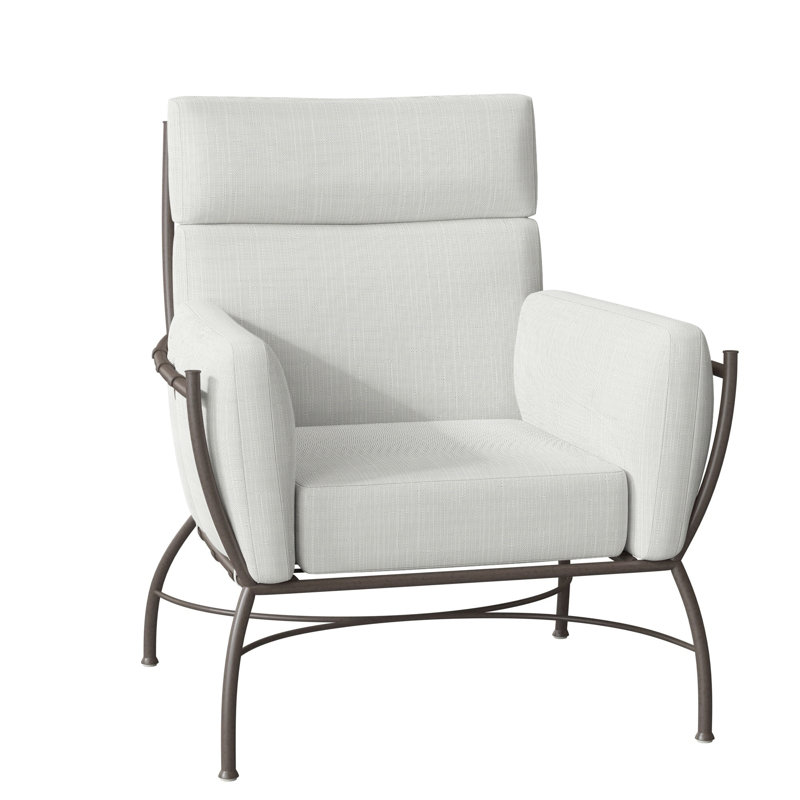 Majorca Aluminum Lounge Chair, No Welt, Verona Silver Sunbrella®