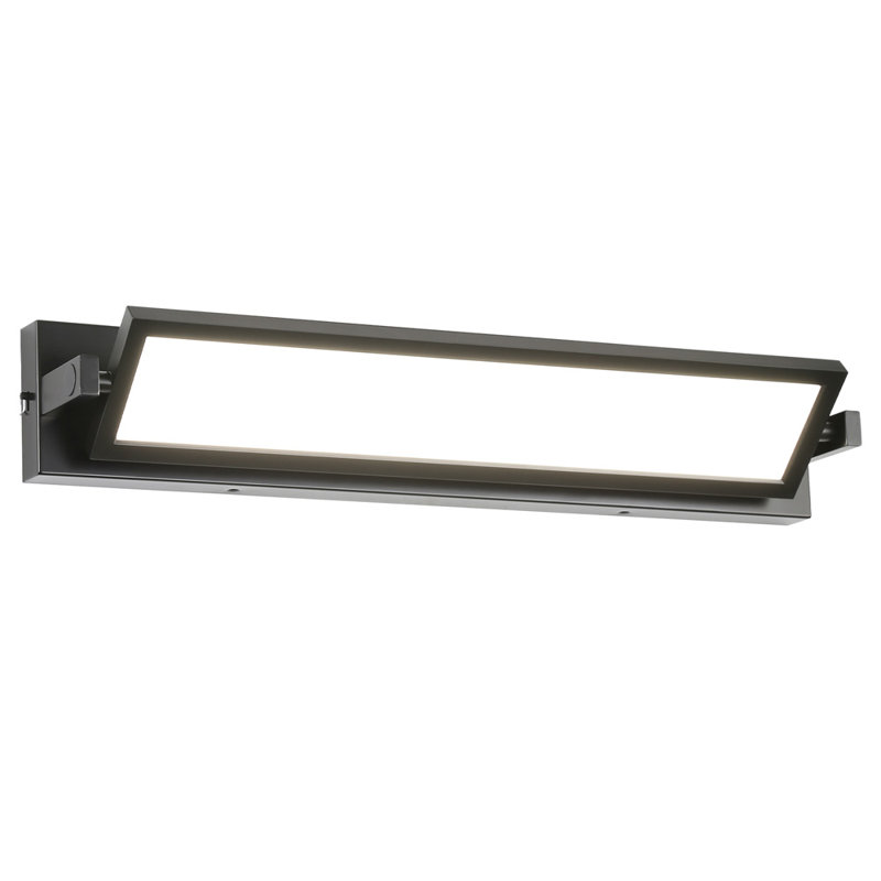 Habitatblan 27 po Luminaire de meuble-lavabo rotatif noir avec lumières DEL