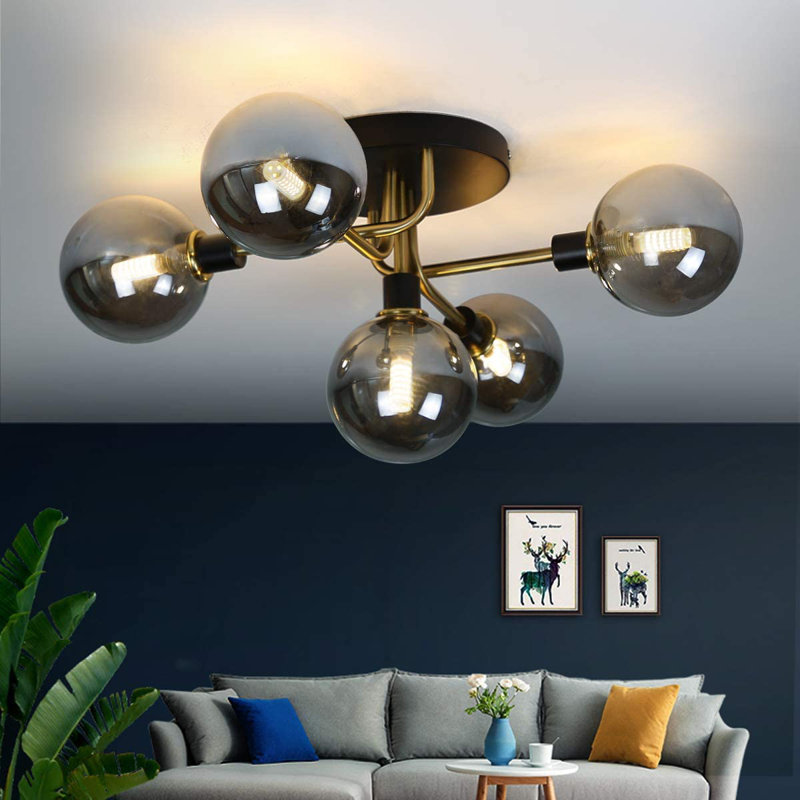 Boley 5-Burner Ceiling Light 52.5cm, Grey
