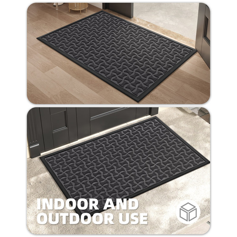 Non-Slip Outdoor Doormat, Gray, 48" W x 72" L