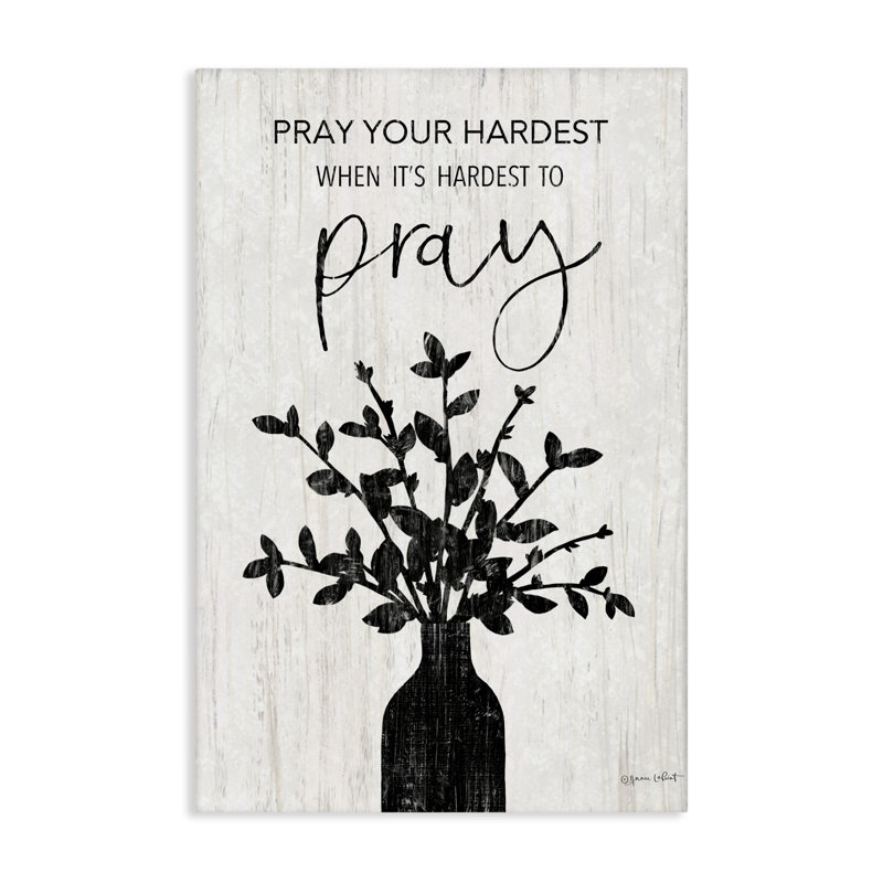 "Pray Your Hardest", art mural par Annie Lapoint, H 45 po x l 30 po