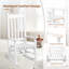 Chaise berçante pour enfants en bois massif blanc