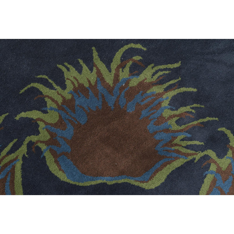 Tapis carré bleu marine Newburn