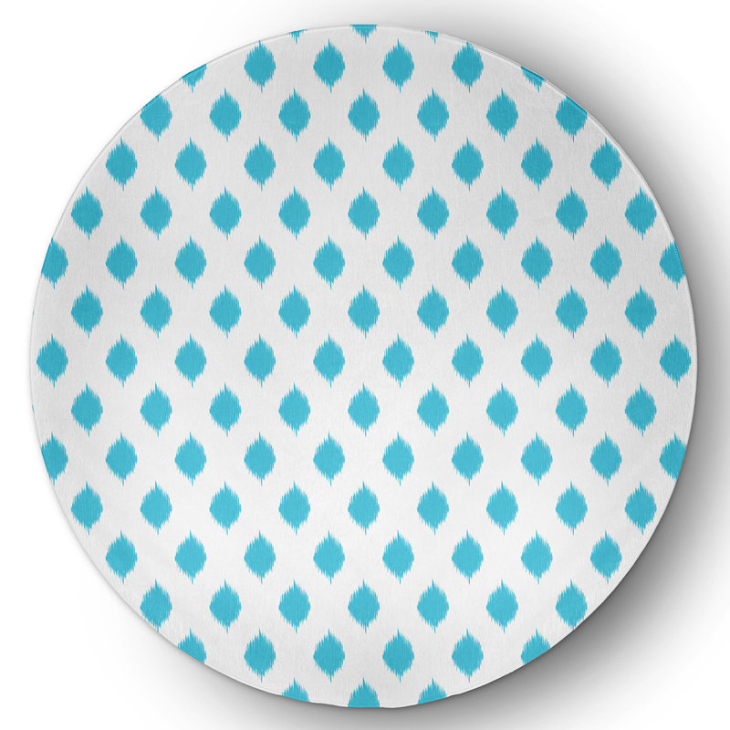 Maisha Chenille Polka Dots Indoor Rug, Round 5'