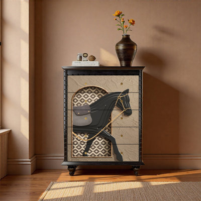Natural Pine Wood Accent Storage Cabinet