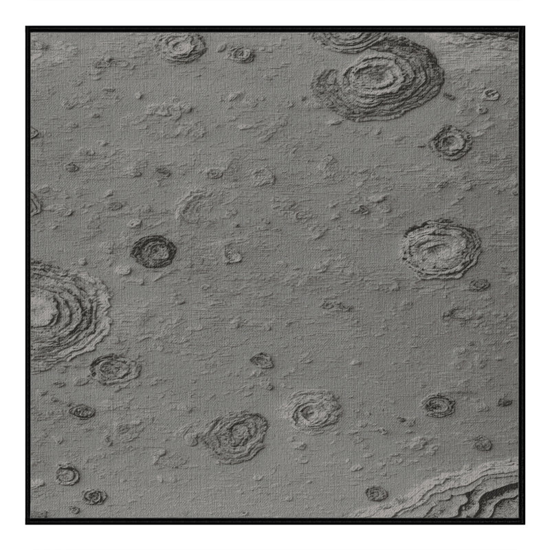 Machine Washable Space Gray Area Rug, Square 3'