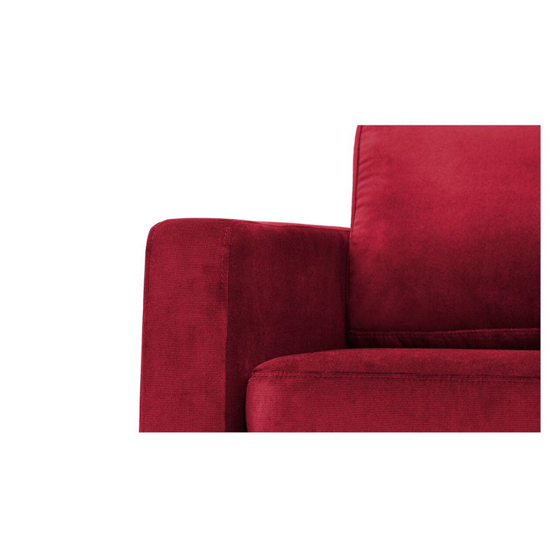 Lioni 3 Seater Velvet Sofa, Red