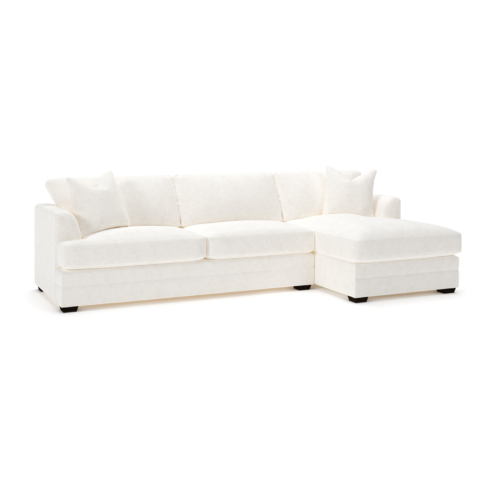 Edan Chaise Sectional, Bevin Natural Linen Blend, Right Hand Facing