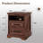 Wood 2-Drawers Nightstand With Charging Station, 24'' Tall Farmhouse End Table With Storage & Semi-Open Shelf-794126199