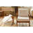 Modern White Fabric Accent Chairs With Solid Wood Frame For Versatile Spaces