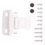 Cadre semi-dissimulé à fermeture automatique 1/2 po à fermeture automatique - thermolaqué blanc - charnières de porte d'armoire (ensemble de 50)-9114218-125475160