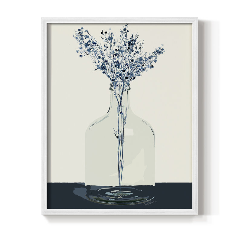 «Bottled Lace II», reproduction encadrée - bois massif, H 21 po x l 17 po, Blanc