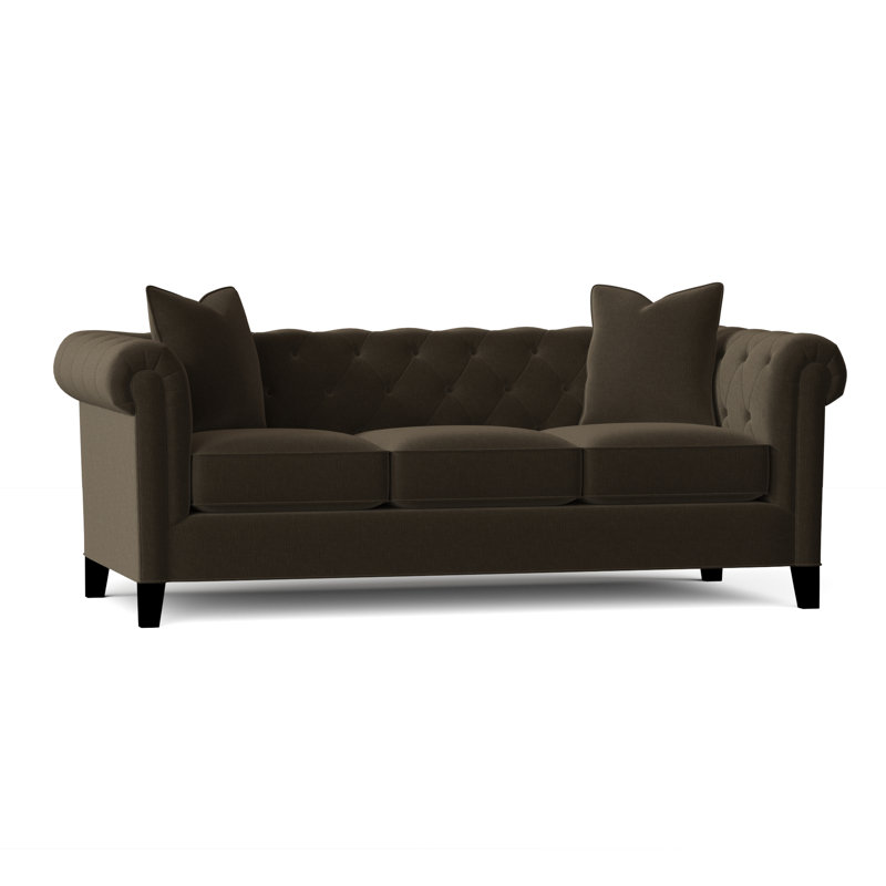 Caspar Upholstered 82'' Sofa, Heavenly Olive Chenille