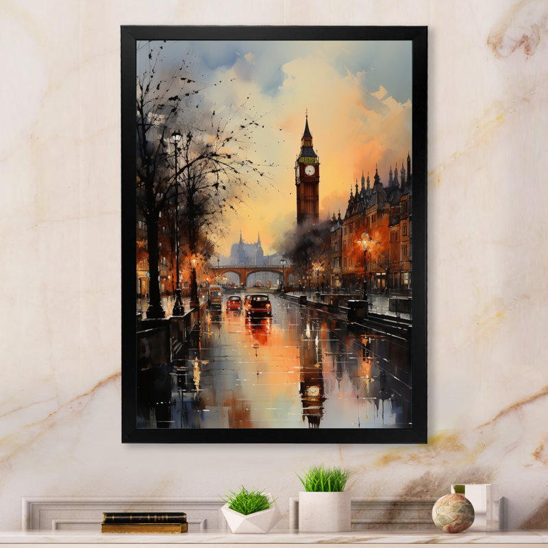 «England City Skylineengland Landscape II - Cityscapes», impressions sur toile, H 44 po x l 34 po x P 1,5 po