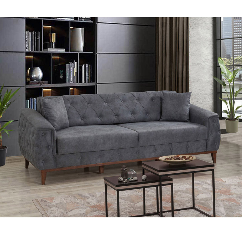 Yonkers Velvet Sofa, Blue